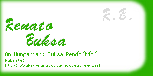 renato buksa business card